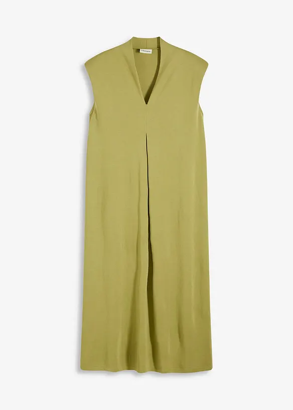 Jersey jurk van viscose piqué met schoudervullingen, bonprix