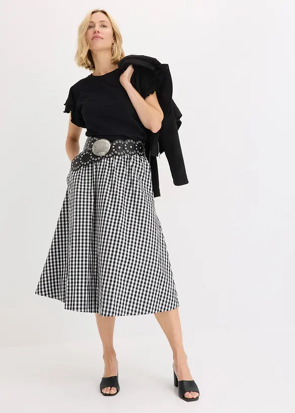Midi rok van puur katoen, bonprix