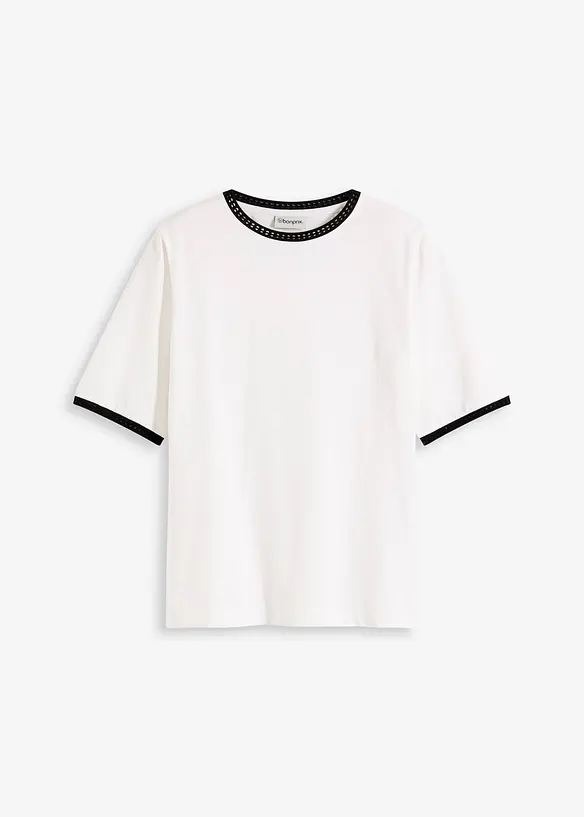Shirt met kanten rand, bonprix