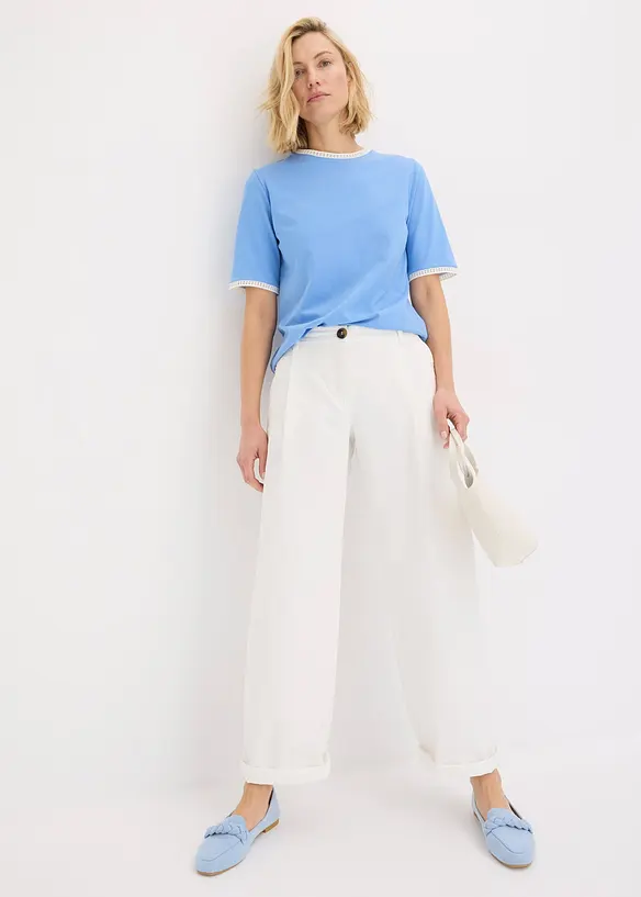 Shirt met kanten rand, bonprix