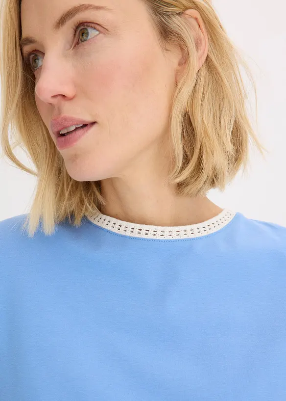 Shirt met kanten rand, bonprix