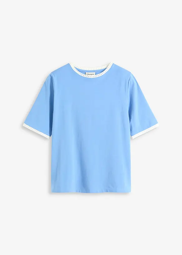 Shirt met kanten rand, bonprix