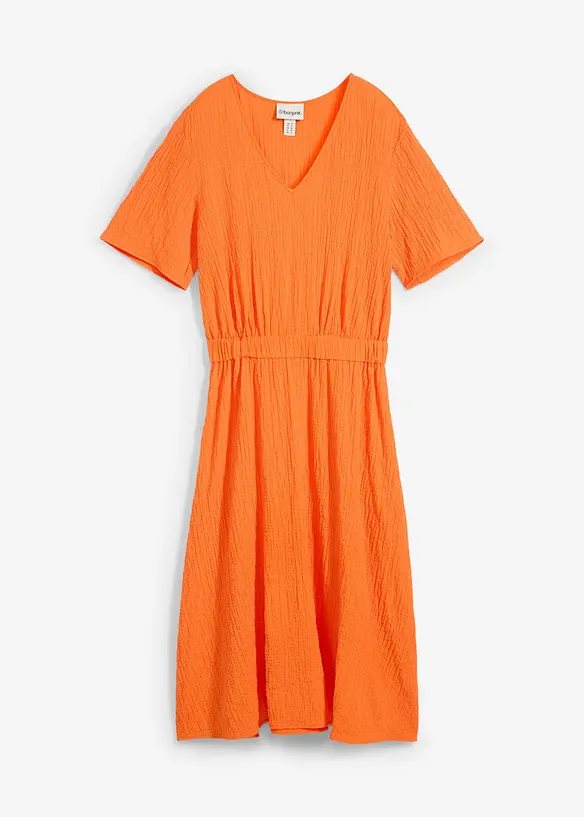 Midi jurk van luchtig seersucker, bonprix