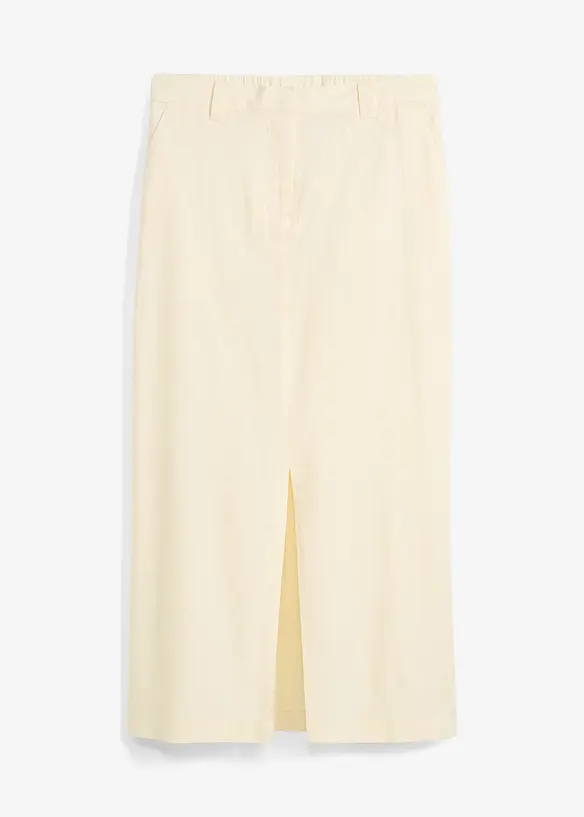 Midi rok van luchtige linnenmix, bonprix