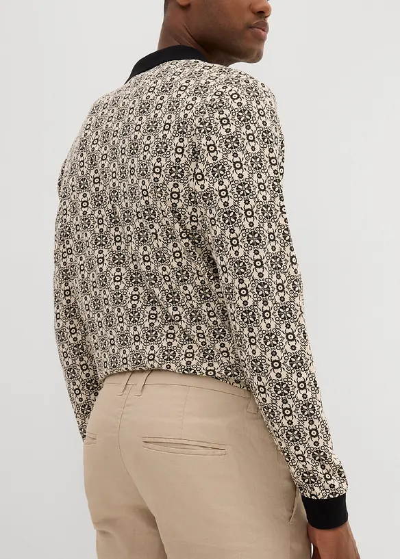 Chino bermuda regular fit met linnen, bonprix