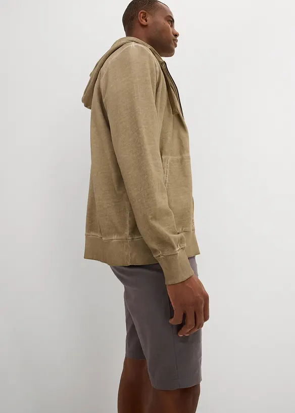 Chino bermuda regular fit met linnen, bonprix