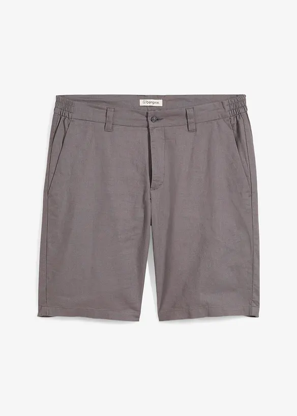 Chino bermuda regular fit met linnen, bonprix