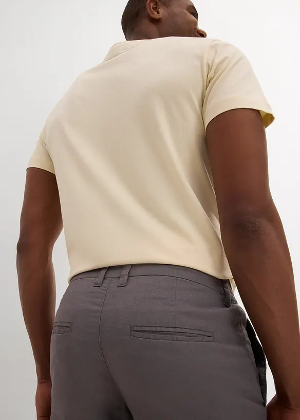 Chino bermuda regular fit met linnen, bonprix