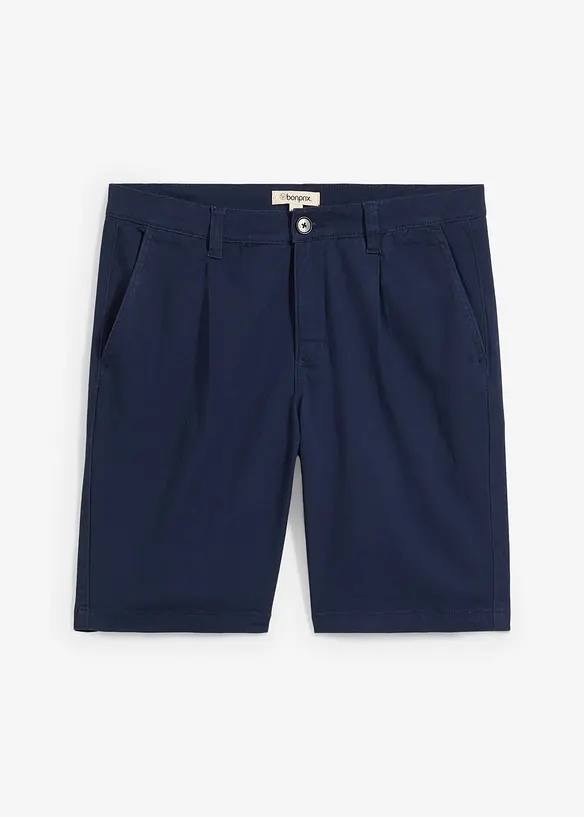 Stretch bermuda regular fit met bandplooien, bonprix