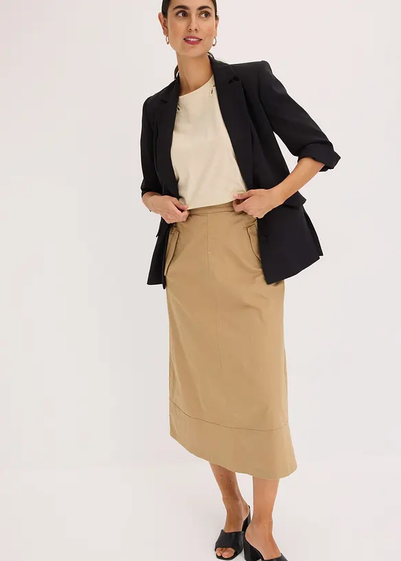 Midi rok van puur katoen, bonprix
