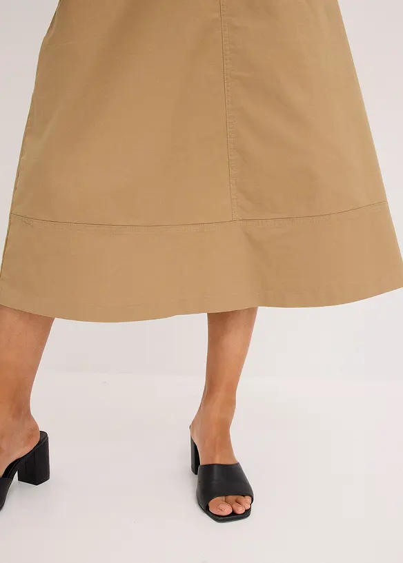 Midi rok van puur katoen, bonprix