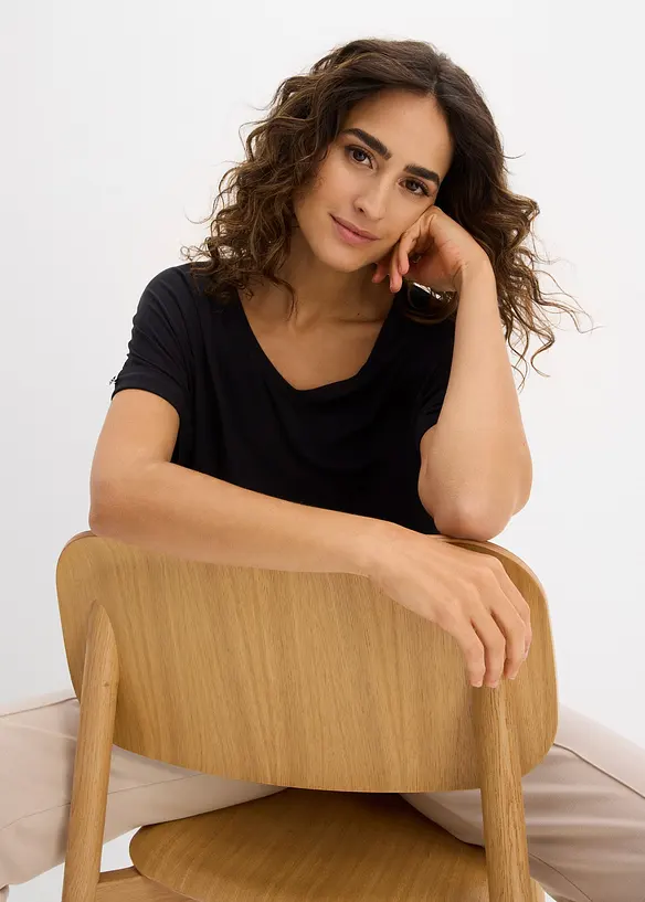 Shirt van vloeiende viscosemix, bonprix