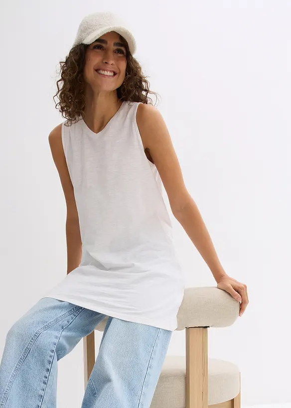 Long top van puur biologisch katoen, ( set van 2), bonprix