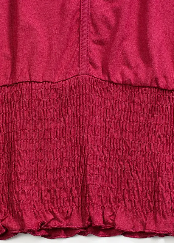 Shirt met gesmokte zoom, bonprix