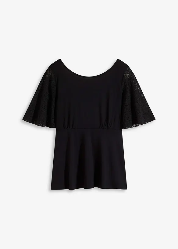 Shirt met kanten mouwen, bonprix