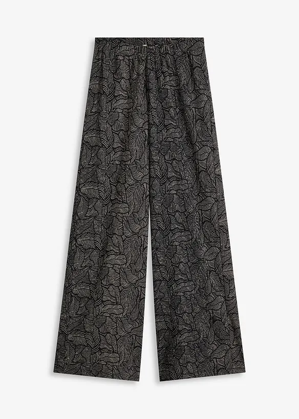 Jersey broek van gestructureerde crêpe, bonprix