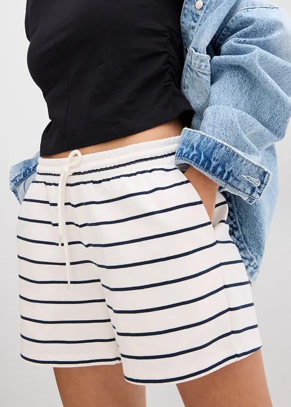 Sweat short in een katoen-wolmix, bonprix