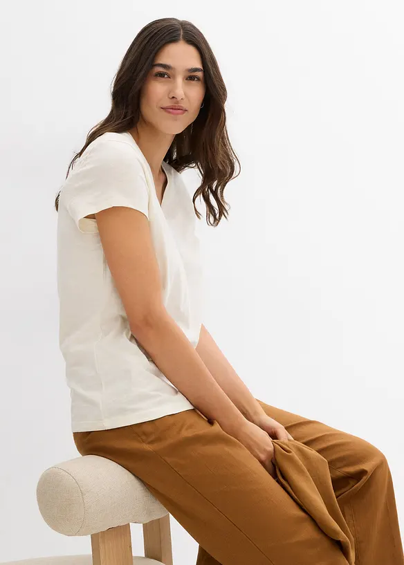 T-shirt van puur biologisch katoen ( set van 2), bonprix