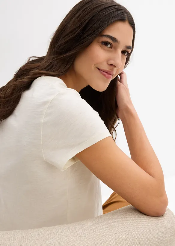 T-shirt van puur biologisch katoen ( set van 2), bonprix