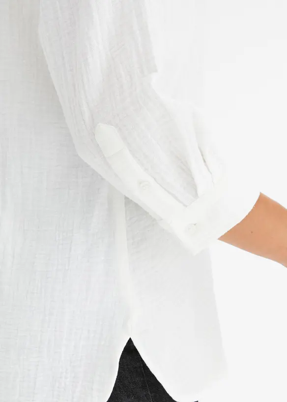 Overhemdblouse van mousseline, bonprix