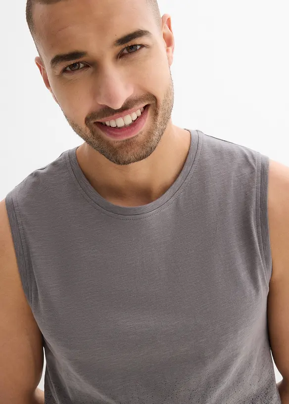 Muscle shirt met kleurverloop van biologisch katoen, slim fit, bonprix