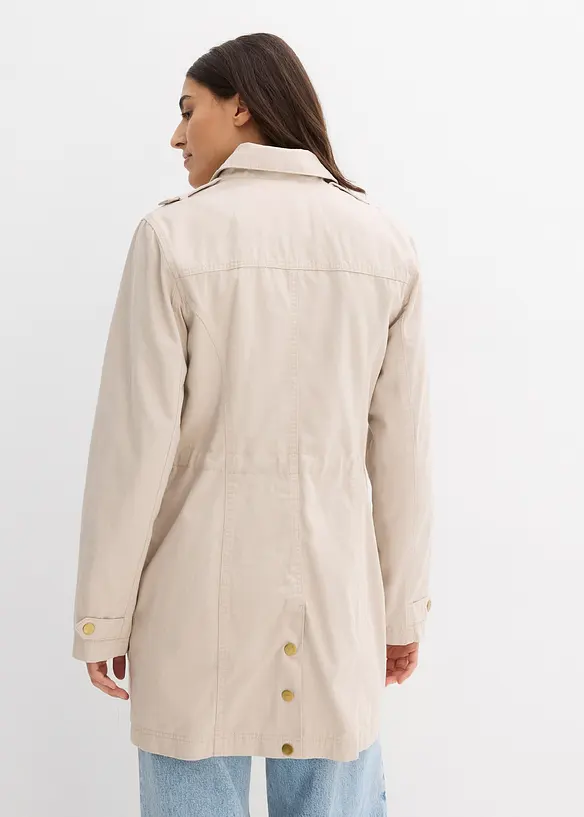 Katoenen parka in utility stijl, halflang, bonprix