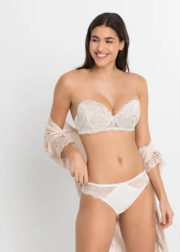 Strapless balconette bh van zachte kant, bonprix