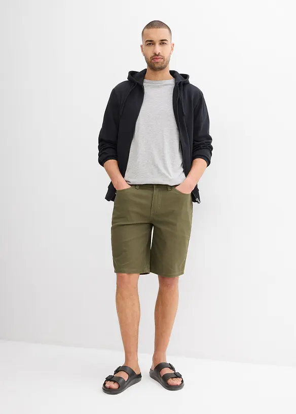 Stretch jeans bermuda, regular fit (set van 2), bonprix