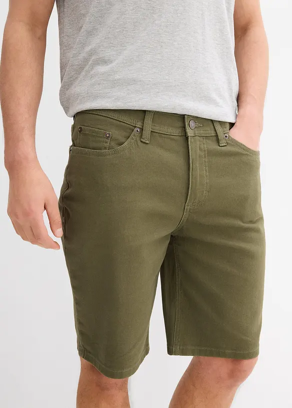 Stretch jeans bermuda, regular fit (set van 2), bonprix