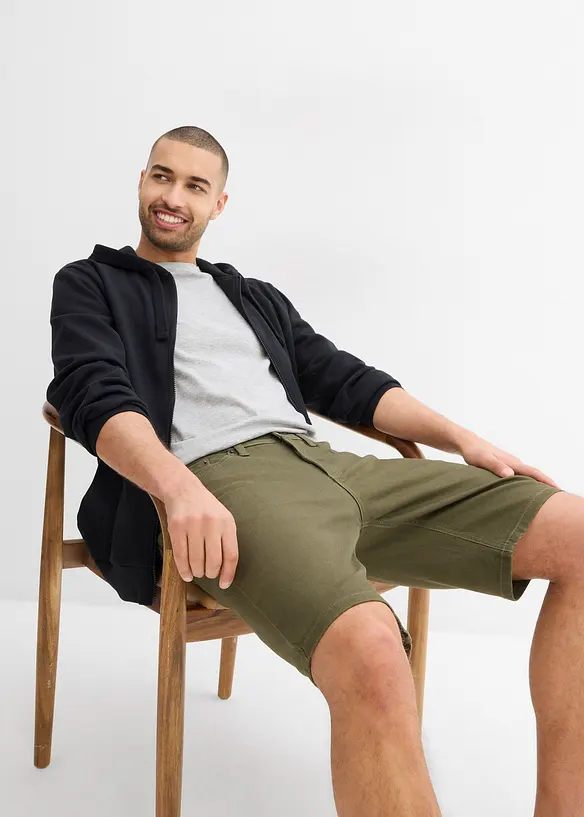 Stretch jeans bermuda, regular fit (set van 2), bonprix