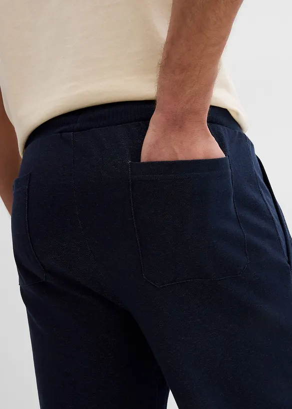 3/4 sweatpants in denim look met comfortband, bonprix