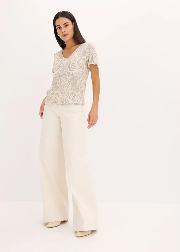Shirt met breed elastiek, bonprix