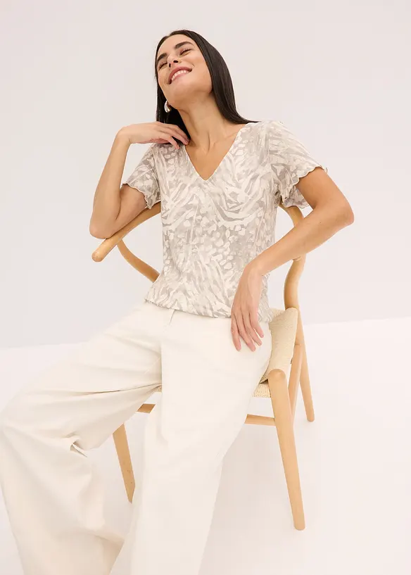 Shirt met breed elastiek, bonprix
