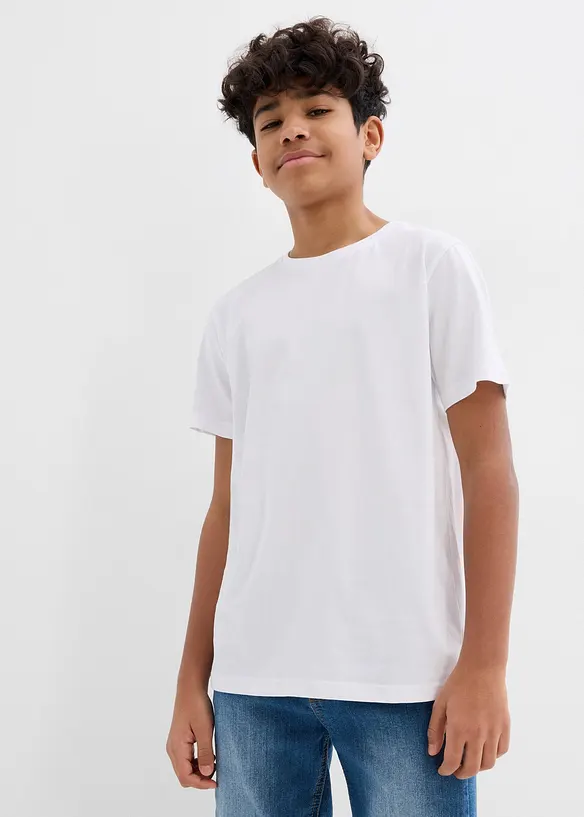 T-shirt van puur katoen (set van 5), bonprix