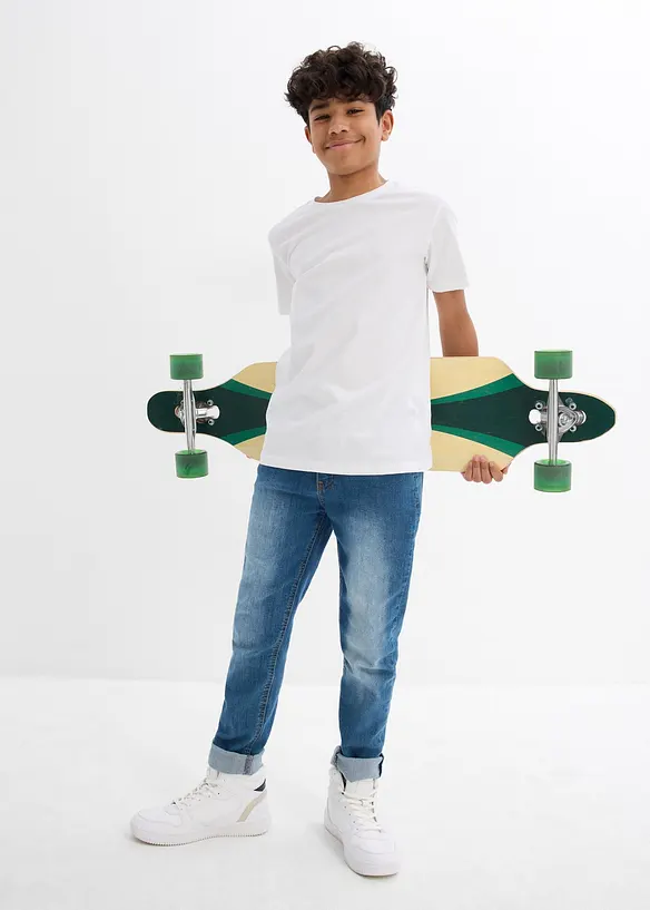 T-shirt van puur katoen (set van 5), bonprix