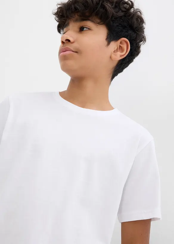 T-shirt van puur katoen (set van 5), bonprix