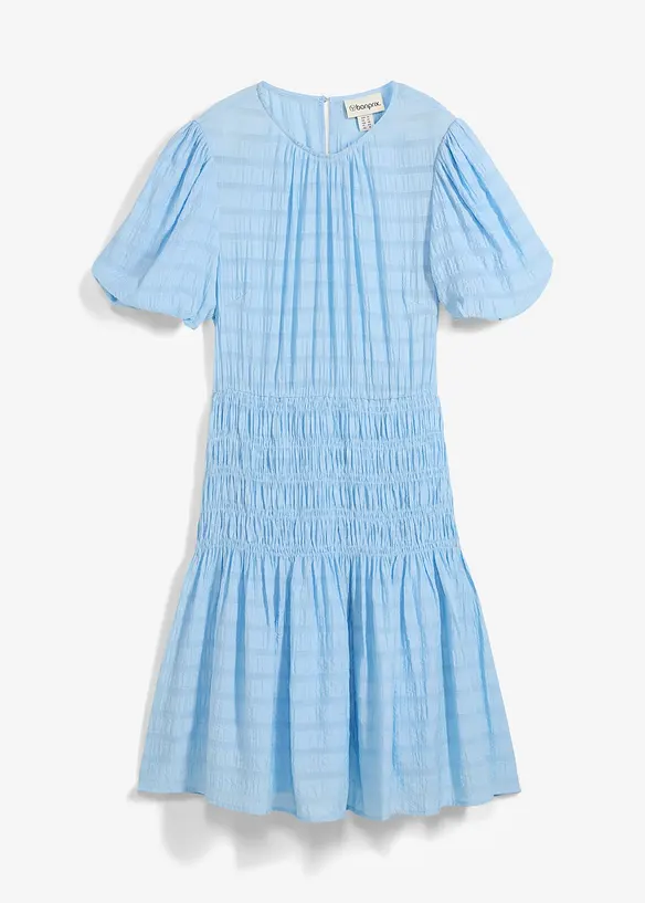 Mini jurk met gesmokt inzetstuk, bonprix