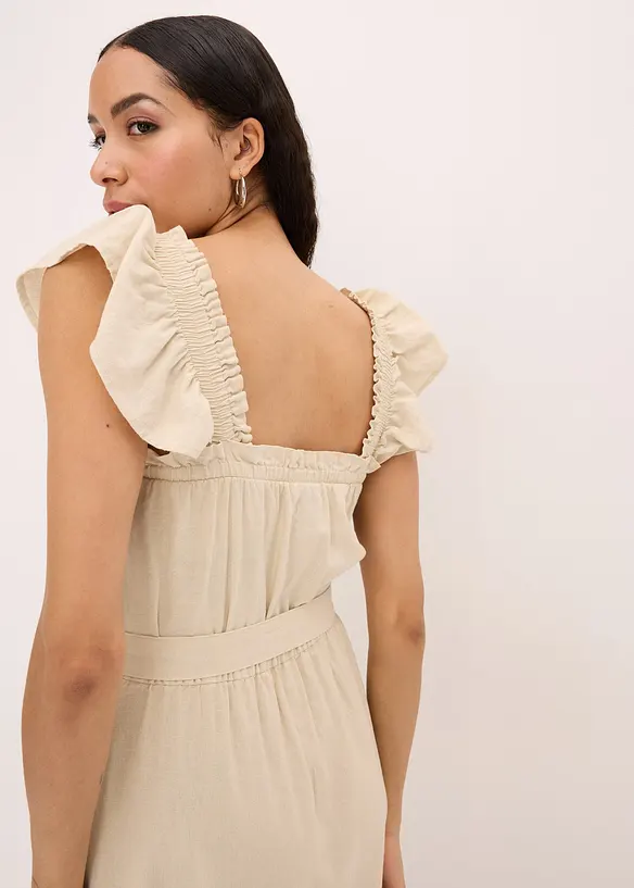 Linnen maxi jurk, bonprix