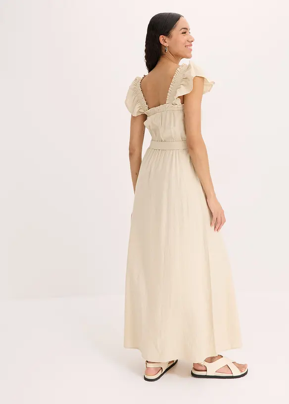 Linnen maxi jurk, bonprix