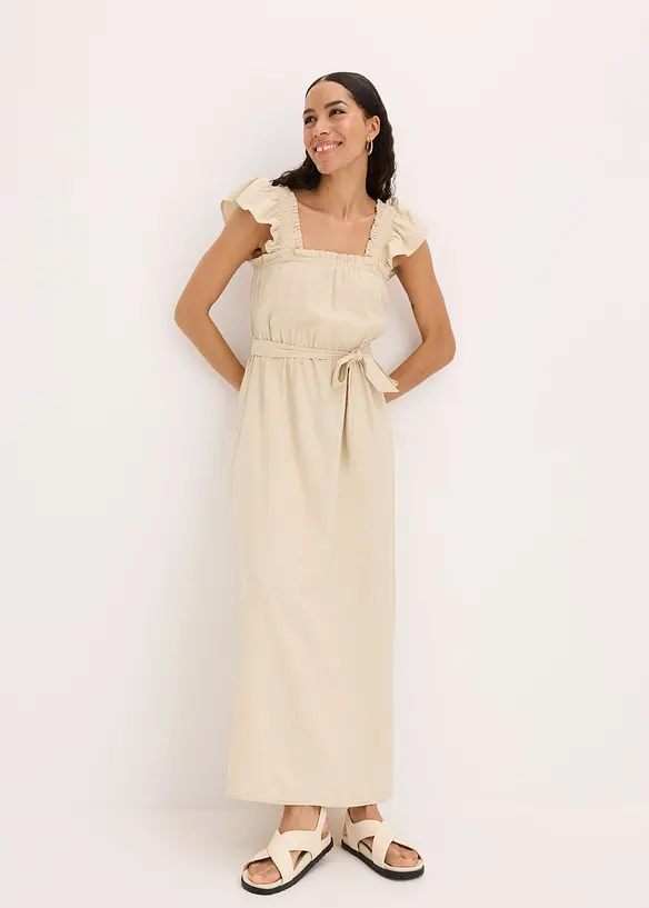 Linnen maxi jurk, bonprix