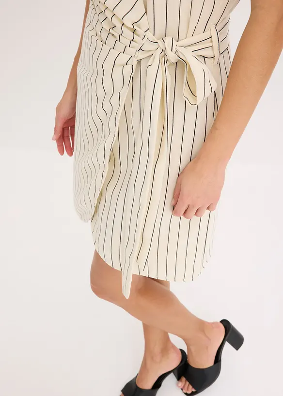 Wikkeljurk in linnen look, bonprix
