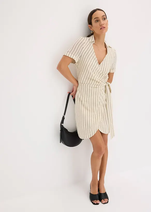 Wikkeljurk in linnen look, bonprix