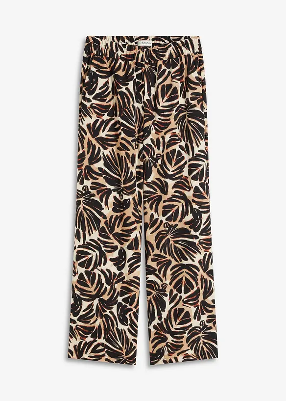 Palazzo broek in linnenlook, bonprix