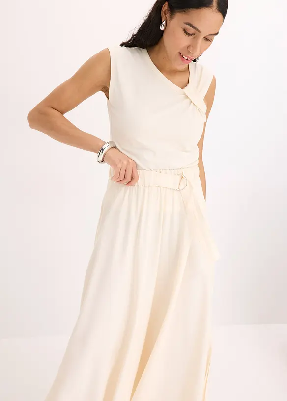 Twill rok met een vloeiende viscosemix, bonprix