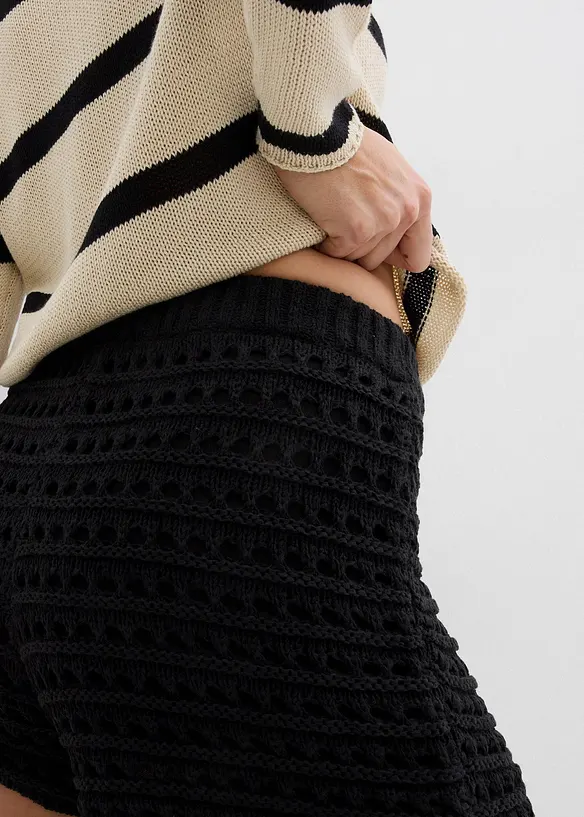 Gebreide short met voering, bonprix