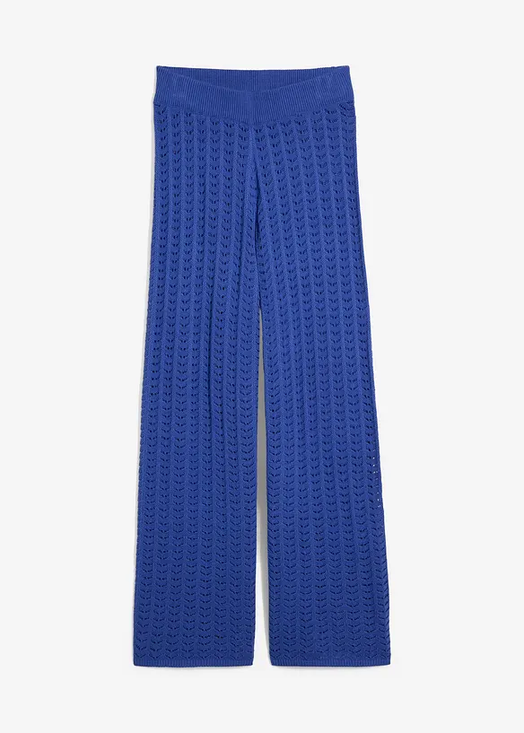 Gebreide instapbroek met kantpatroon, bonprix