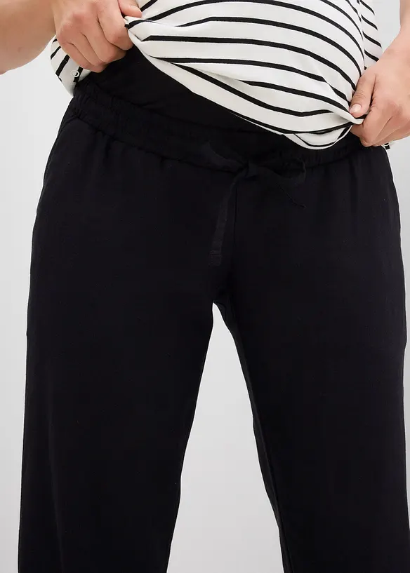 Zwangerschapsbroek met linnen, straight leg, bonprix