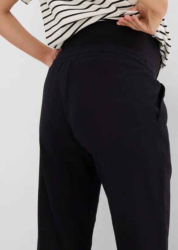 Zwangerschapsbroek met linnen, straight leg, bonprix