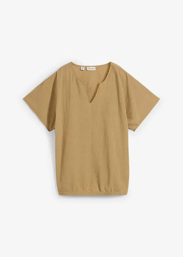 Oversized blouse met elastische zoom, bonprix