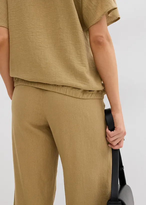 Oversized blouse met elastische zoom, bonprix